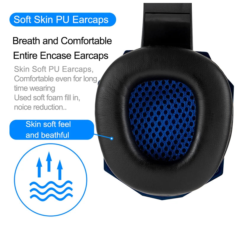 New Professional Wired Gaming Headphones With Microphone Led Light For Computer PS4 PS5 Xbox Bass Stereo PC Gaming Headset Gifts