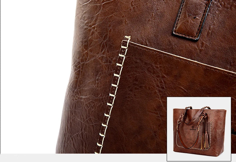 Bag Fashion Women Leather Handbag Brief Shoulder Bags Black White Large Capacity Luxury Handbags Tote Bags Design Bolsos