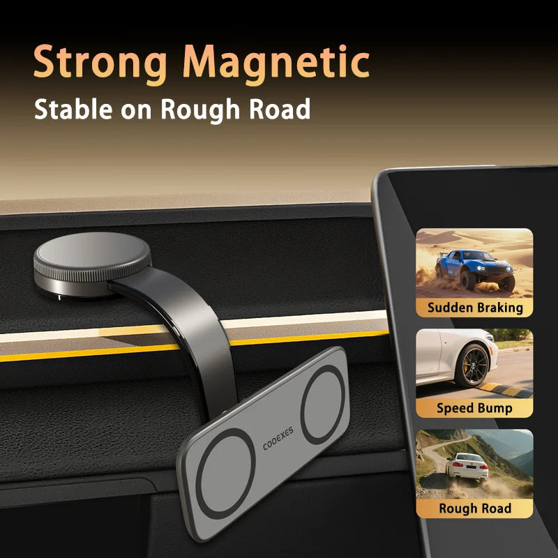 New Arrival Car Phone Holder Strong Magnetic Flexible 360 Rotation Vacuum Suction Cup Memory Metal Phone Mount for magsafe