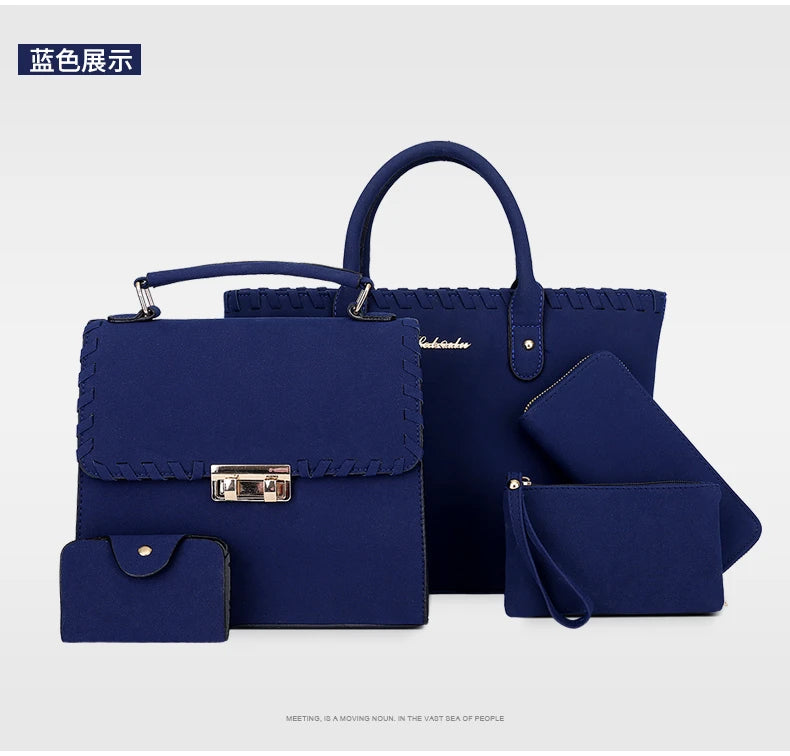 2025 High Quality Girls' Casual Tote 2- Piece Bag Color-Matching Design Large Capacity Rich Colors Sacs  Main