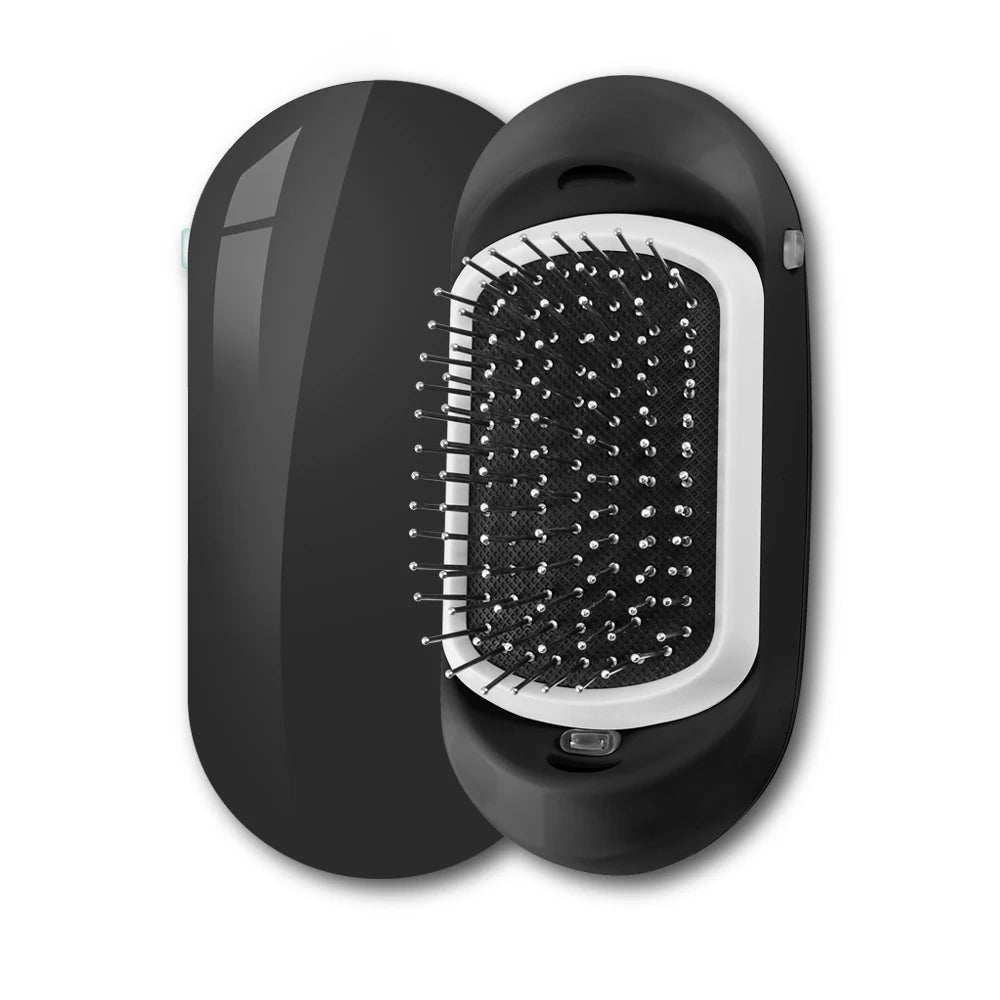 2.0 Portable Ionic Hairbrush Dropshipping Niche Product Double Negative Ions Hair Brush With Pattern Hair Scalp Massage Comb