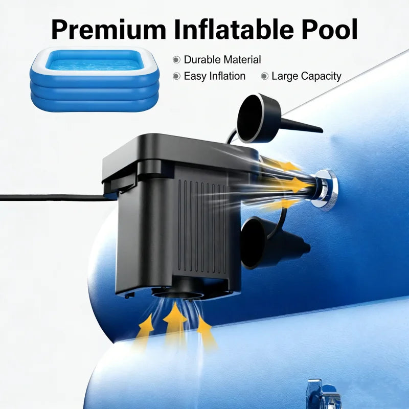 OUCHAO Family Inflatable Swimming Pool | Thickened PVC Antibacterial Odor-Free | CTI Certified 48H Leak Test | Fast Inflation