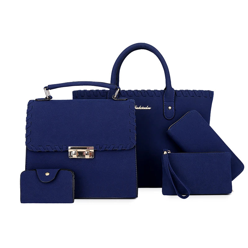 2025 High Quality Girls' Casual Tote 2- Piece Bag Color-Matching Design Large Capacity Rich Colors Sacs  Main