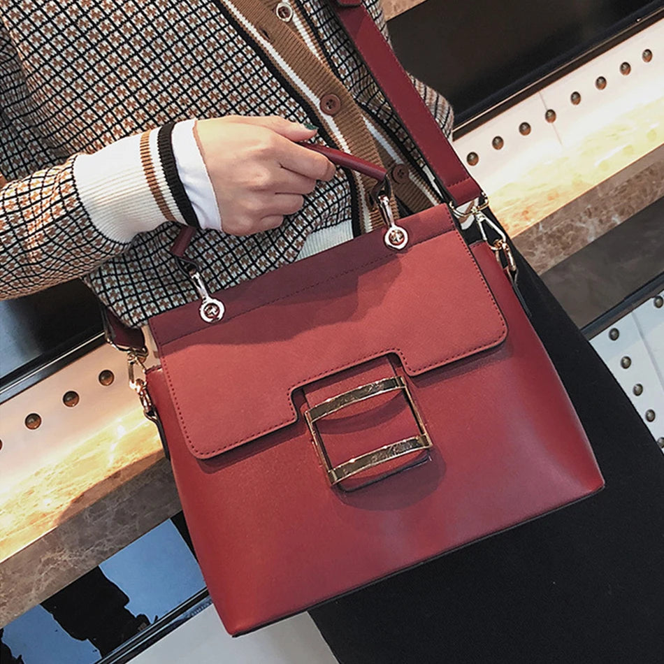 Women Bag Vintage Shoulder Bags 2021 New Buckle Matte Leather Handbags Crossbody Bags for Women Famous Brand Summer Style Sac