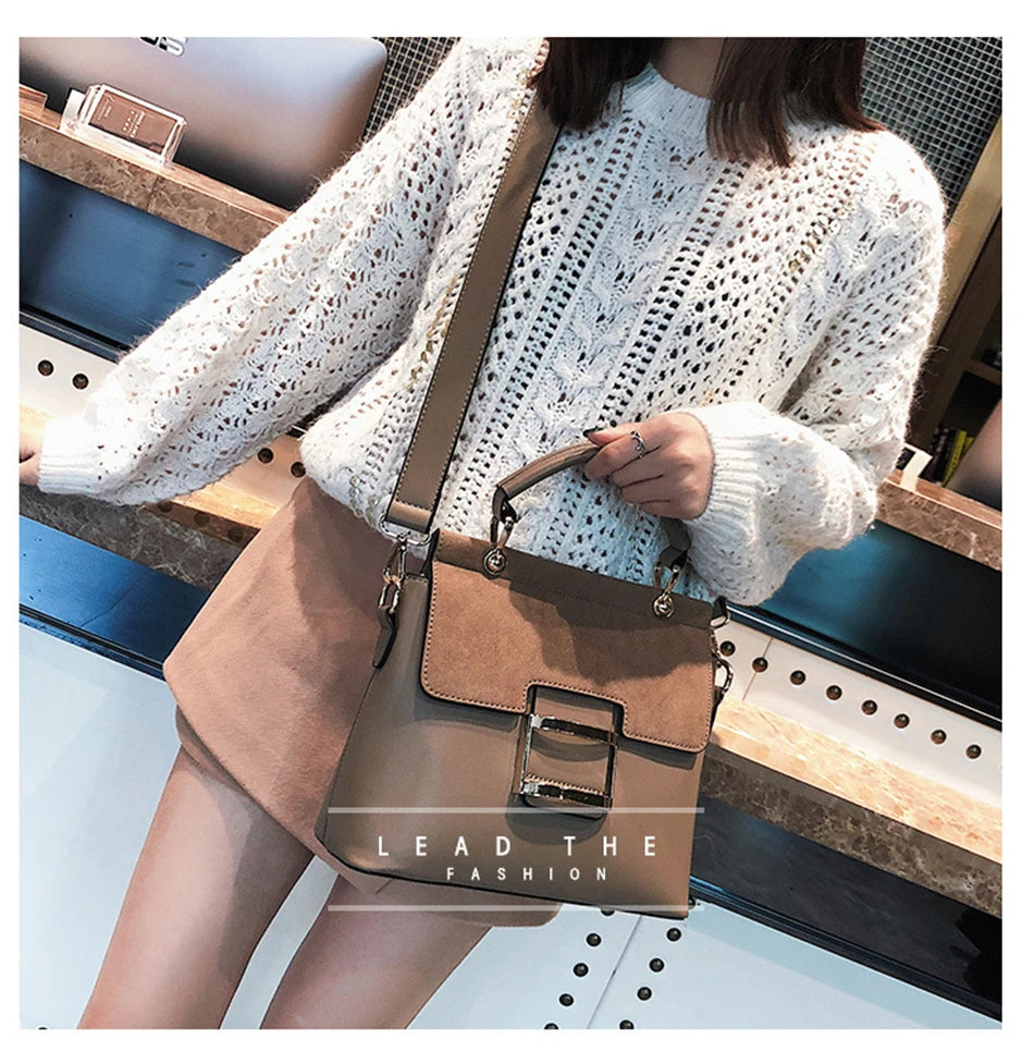 Women Bag Vintage Shoulder Bags 2021 New Buckle Matte Leather Handbags Crossbody Bags for Women Famous Brand Summer Style Sac