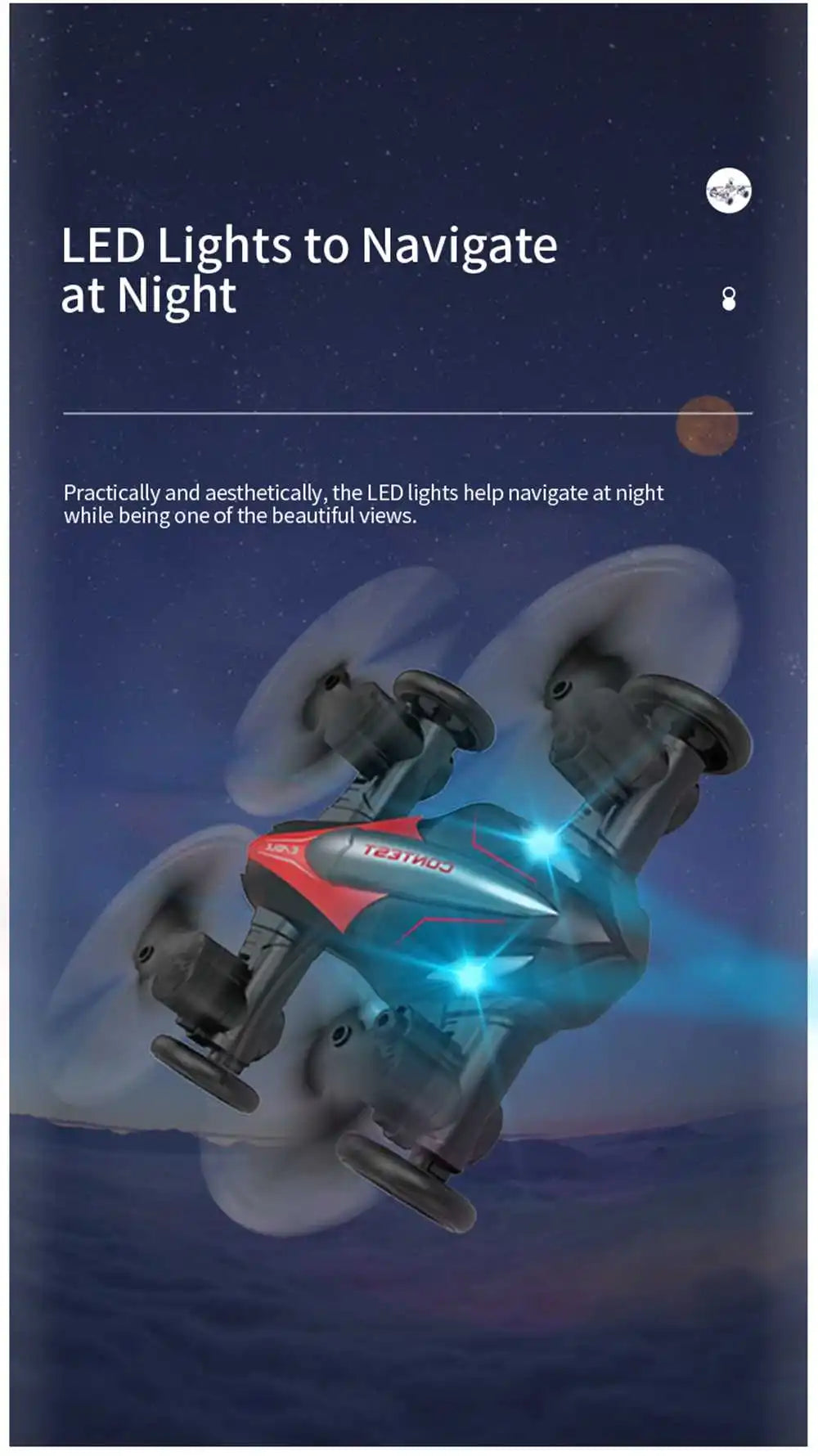 D85 2in1 Mini Drone Air-Ground Flying Car 2.4G Dual Mode Racing Professional RC Car Quadcopter Drones Children Off-road Toy Dron