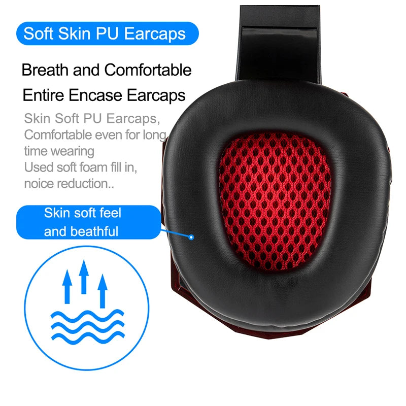 New Professional Wired Gaming Headphones With Microphone Led Light For Computer PS4 PS5 Xbox Bass Stereo PC Gaming Headset Gifts