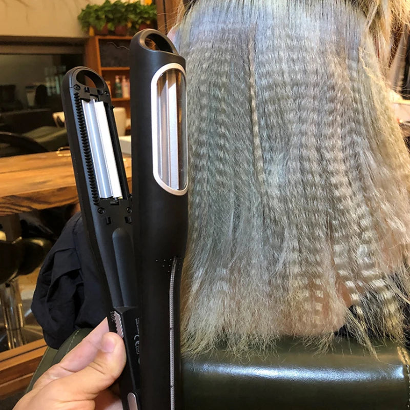 Hair Crimper Splint Automatic Curling Corrugated Corn Irons Wave Curler Crimping Ceramic Flat Iron