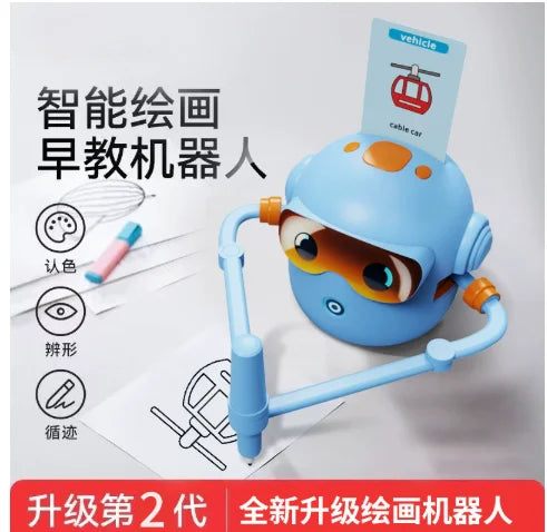 Fully Automatic Intelligent Drawing and Writing Robot Toy for Kids Aged 3 to 6 Plastic Material Accompanying Kids' Growth