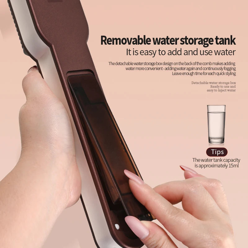 Hot Steam Hair Straightening Comb Electric Hair Care Brush 30 Second Rapid Heating Hair Straightener