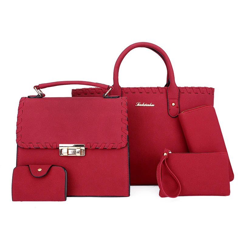 2025 High Quality Girls' Casual Tote 2- Piece Bag Color-Matching Design Large Capacity Rich Colors Sacs  Main