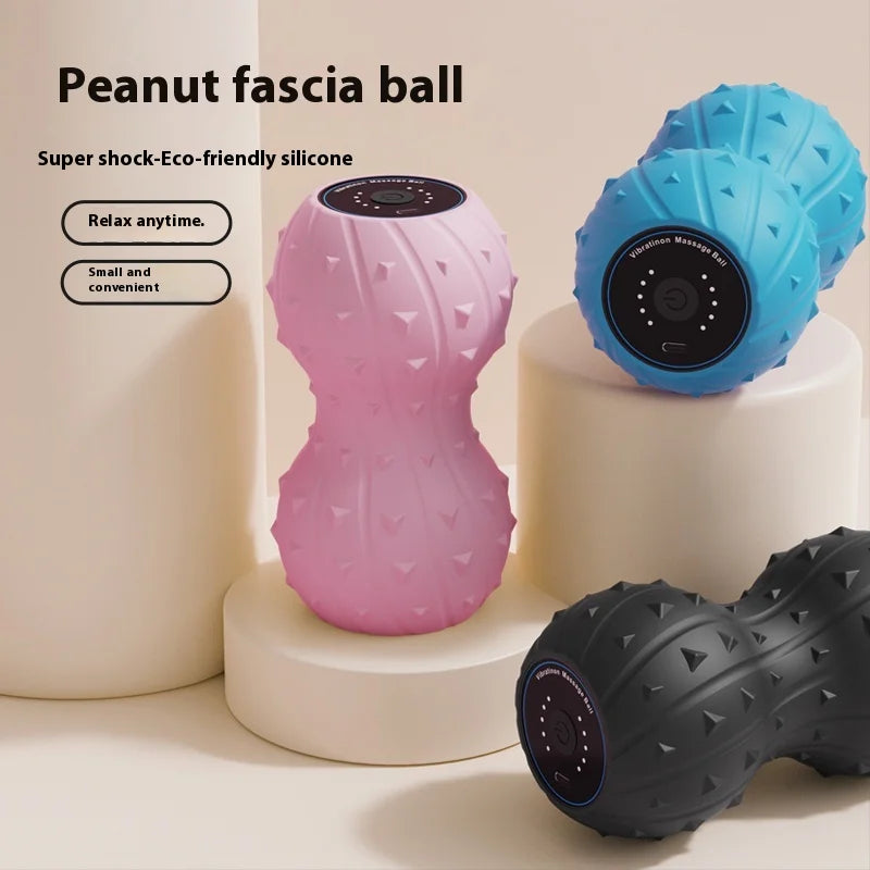 Portable Fascia Ball Fitness Yoga Equipment Peanut Ball Vibration Massage for Body Back Relaxation Cervical Vertebrae Exercise