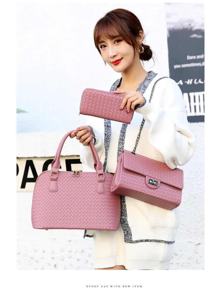 Handbag Sets 3 Pieces Women Bags Sweet Lady Manufacturers Wholesale Bags for Women