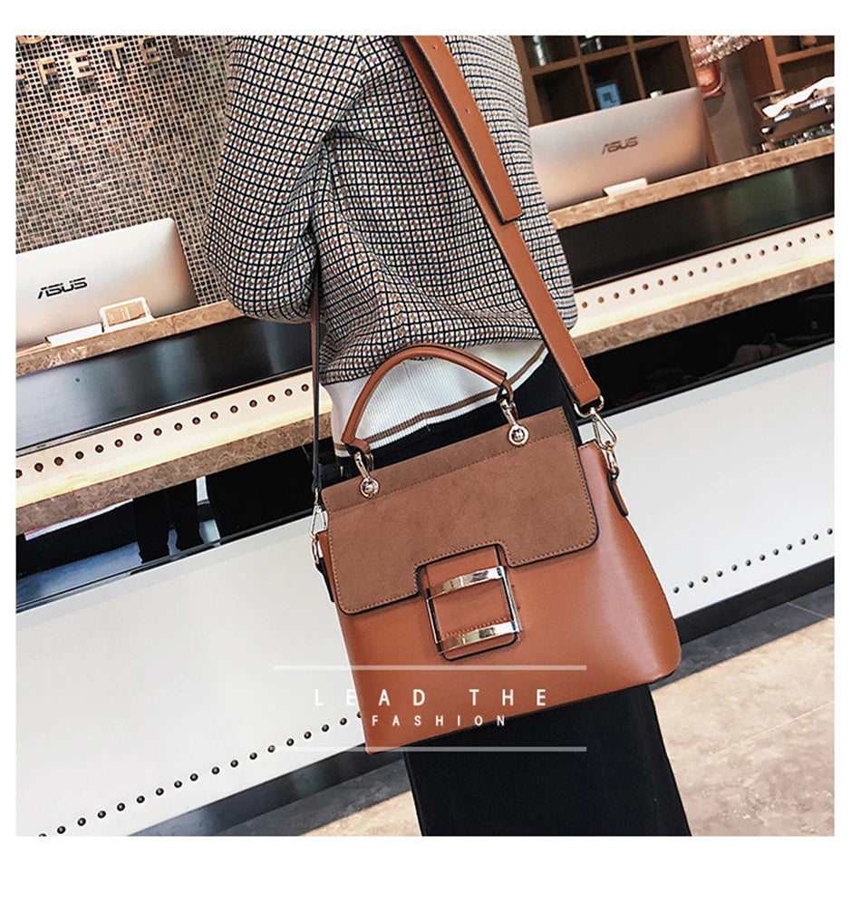 Women Bag Vintage Shoulder Bags 2021 New Buckle Matte Leather Handbags Crossbody Bags for Women Famous Brand Summer Style Sac