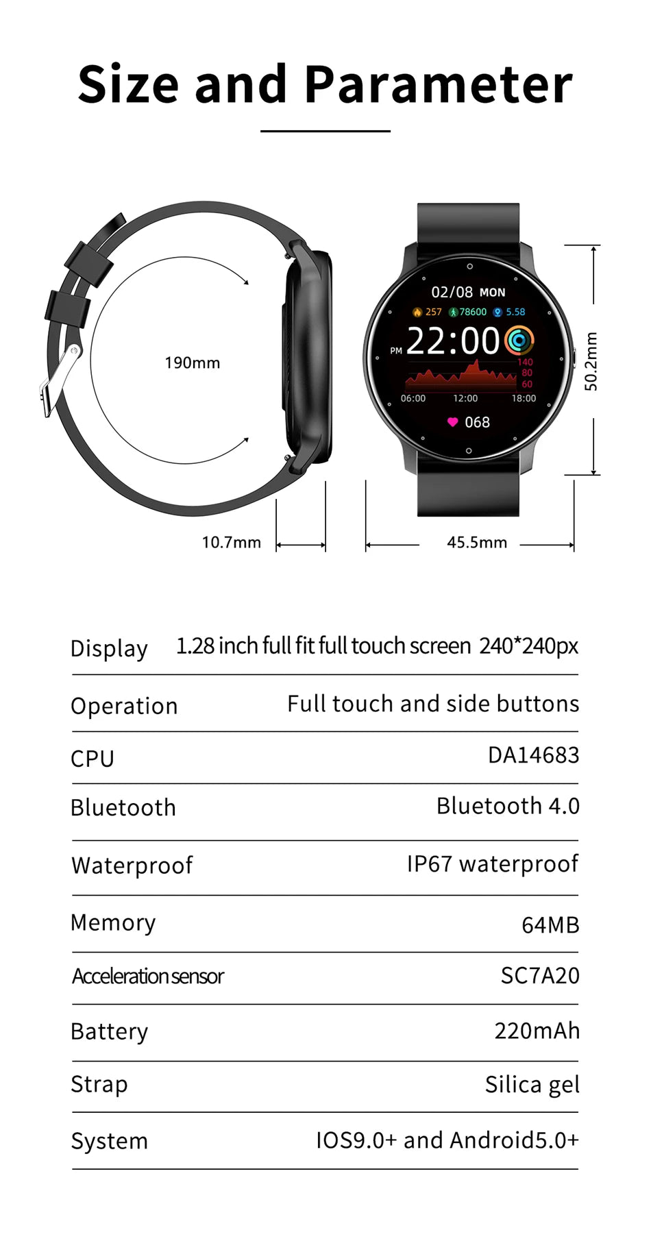 LIGE 2025 New Smart Watch Men Full Touch Screen Sport Fitness Watch IP67 Waterproof Bluetooth For Android ios smartwatch Men+box