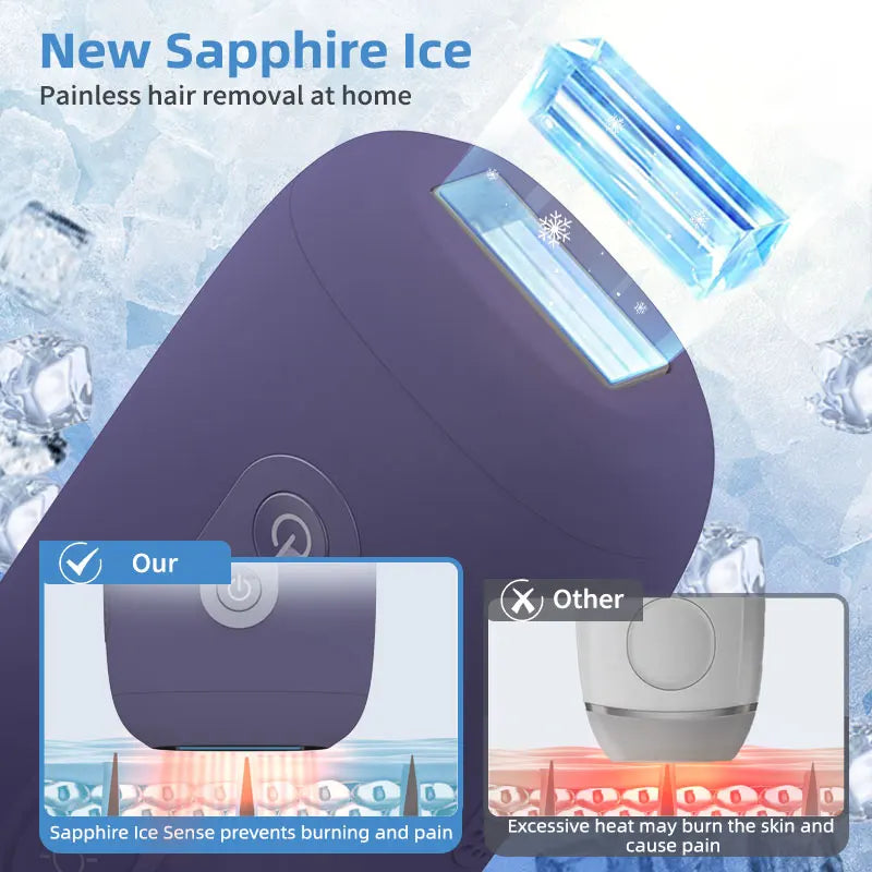 Drop Shipping Ice Cooling Painless Permanent Hair Removal Laser Body Leg Bikini Face Electric Permanent IPL Hair Removal Device