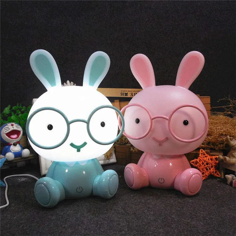 LED Night Light Touch Cartoon New Bunny Table Lamp Baby Kids Room Bedside Night Light Christmas Gifts Decor Home Bedroom Party