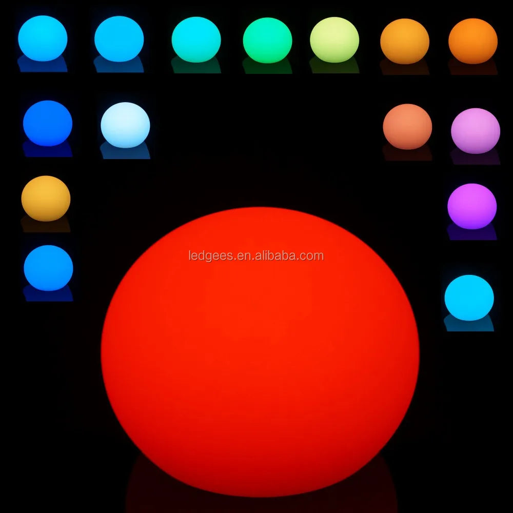 Waterproof IP68 16 Color Changing Mood Led Light Hanging Garden Ornaments with Dimmable Remote Control Led Ball