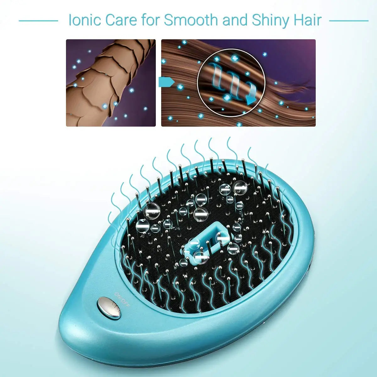 Anti-Static Ionic Hair Brush Electric Hair Brush Comb Massager Vibration Hair Scalp Massager Brush