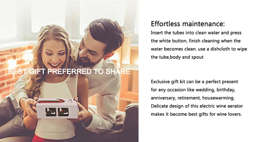 Electric Wine Decanters Smart Wine Pourer USB Charging Auto Drinks Dispenser Quick Automatic Red Wine Aerator Supplies Bar Tools