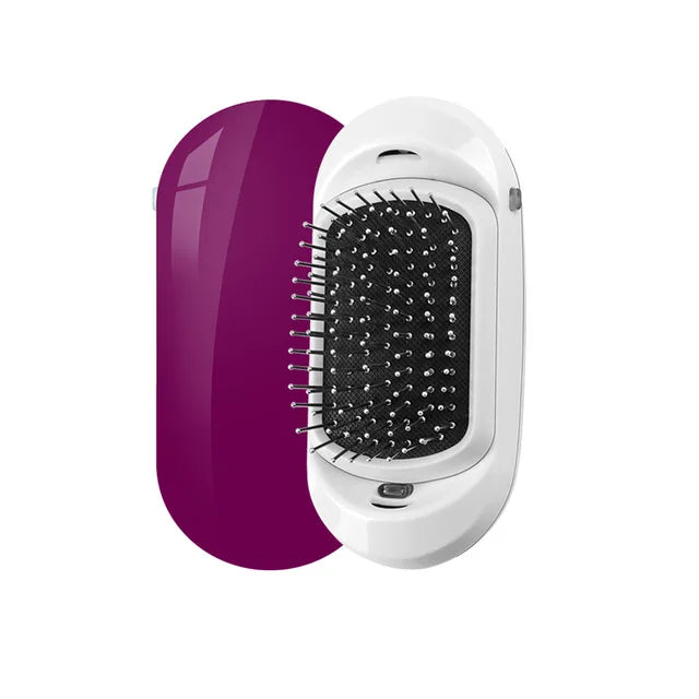 2.0 Portable Ionic Hairbrush Dropshipping Niche Product Double Negative Ions Hair Brush With Pattern Hair Scalp Massage Comb