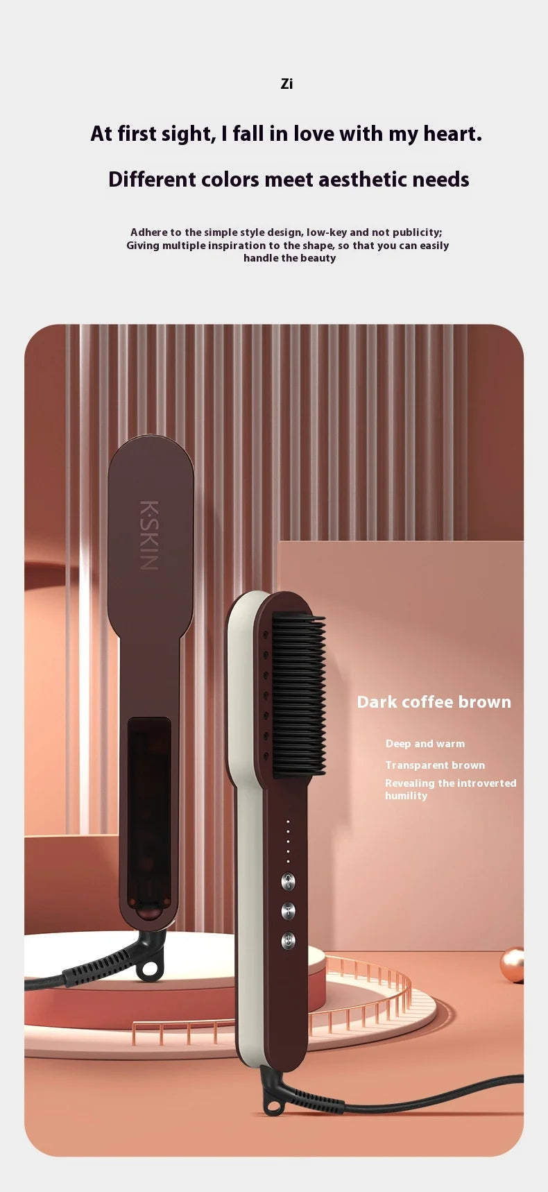 Hot Steam Hair Straightening Comb Electric Hair Care Brush 30 Second Rapid Heating Hair Straightener