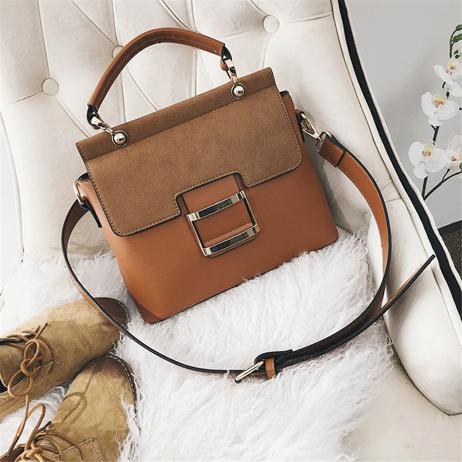 Women Bag Vintage Shoulder Bags 2021 New Buckle Matte Leather Handbags Crossbody Bags for Women Famous Brand Summer Style Sac