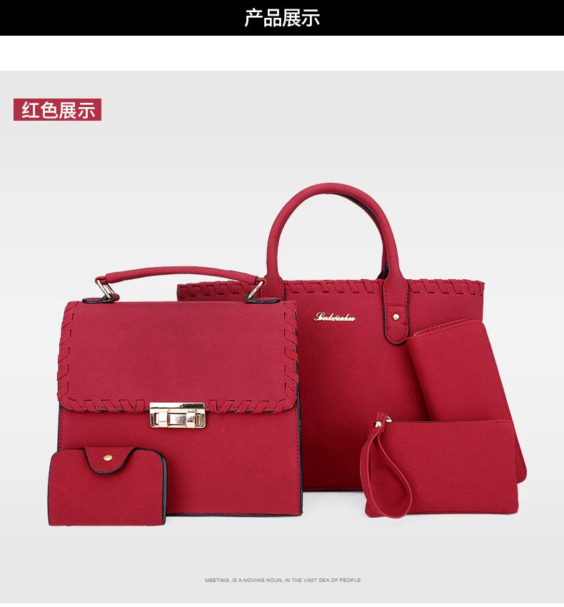 2025 High Quality Girls' Casual Tote 2- Piece Bag Color-Matching Design Large Capacity Rich Colors Sacs  Main