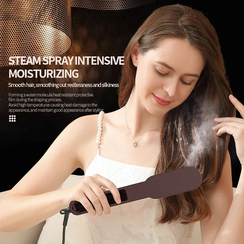 Hot Steam Hair Straightening Comb Electric Hair Care Brush 30 Second Rapid Heating Hair Straightener