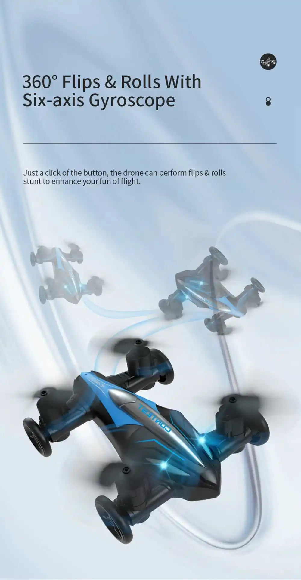 D85 2in1 Mini Drone Air-Ground Flying Car 2.4G Dual Mode Racing Professional RC Car Quadcopter Drones Children Off-road Toy Dron