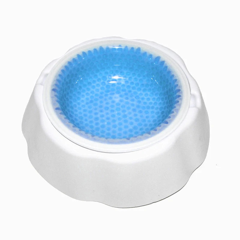 Cool Summer Pet Supplies Dog And Cat Condensed Bead Ice Bowl Kitten And Puppy Food Plate Tableware Feeding Supplies