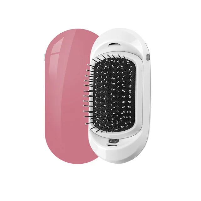2.0 Portable Ionic Hairbrush Dropshipping Niche Product Double Negative Ions Hair Brush With Pattern Hair Scalp Massage Comb