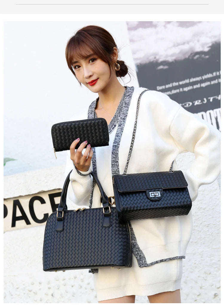 Handbag Sets 3 Pieces Women Bags Sweet Lady Manufacturers Wholesale Bags for Women