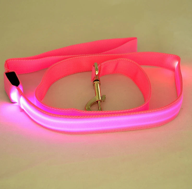LED Dog Leash Light Luminous Pet Dog Lead Leash For Dogs Cats Nylon Light Night Safety Flashing Pet Dog Leashes For Small Dog