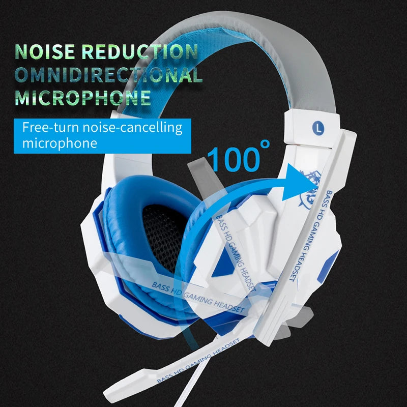 New Professional Wired Gaming Headphones With Microphone Led Light For Computer PS4 PS5 Xbox Bass Stereo PC Gaming Headset Gifts
