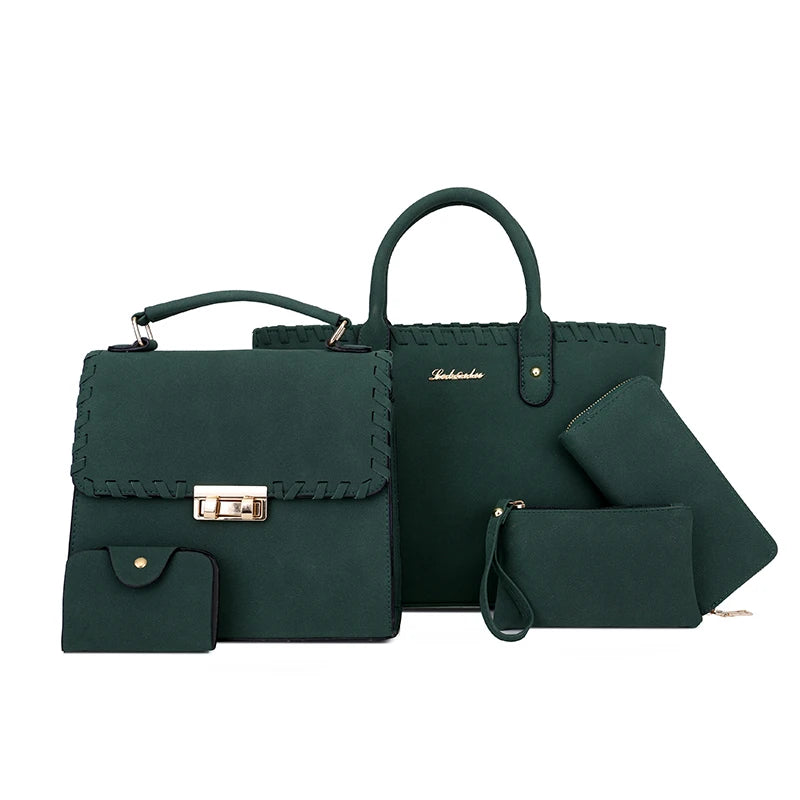 2025 High Quality Girls' Casual Tote 2- Piece Bag Color-Matching Design Large Capacity Rich Colors Sacs  Main