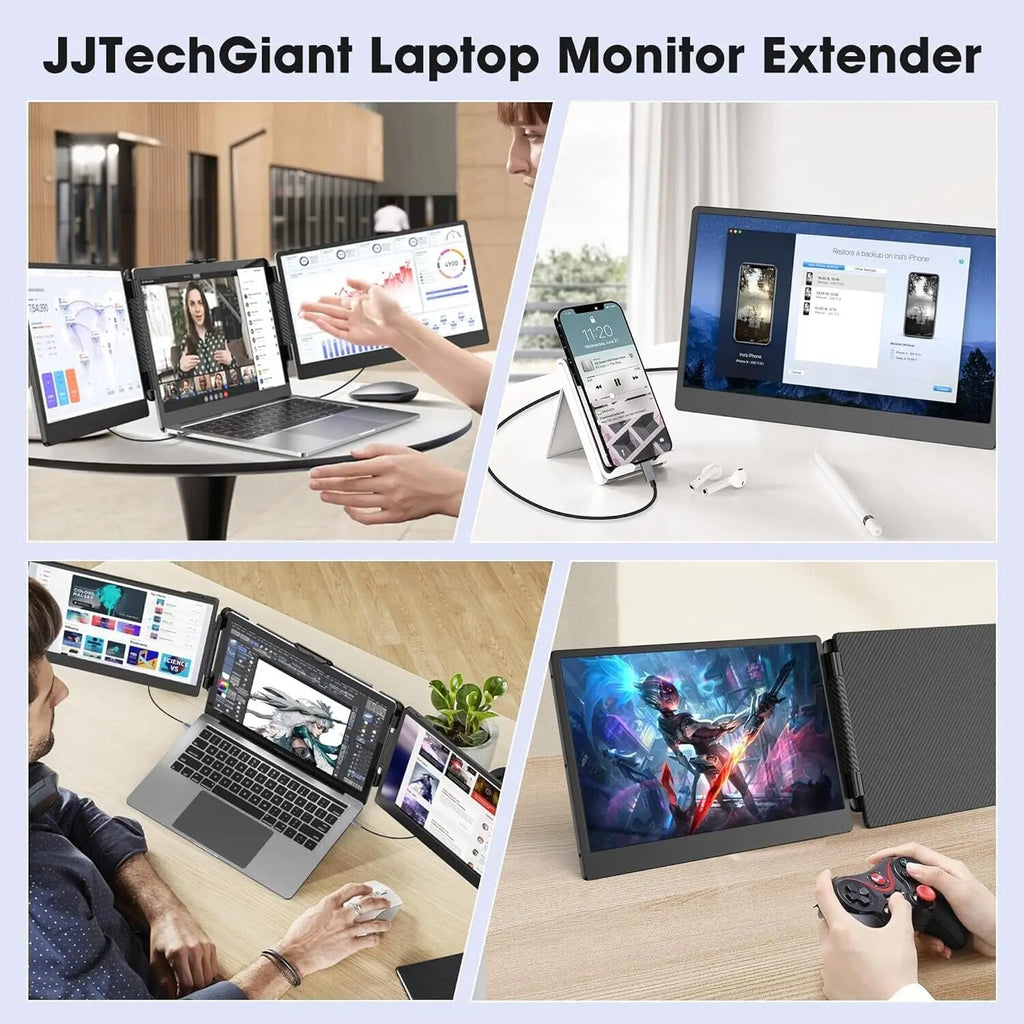 Factory Wholesale S2 IPS Full HD Dual Portable Monitors Tri Screen Monitor Extended Laptop Screen