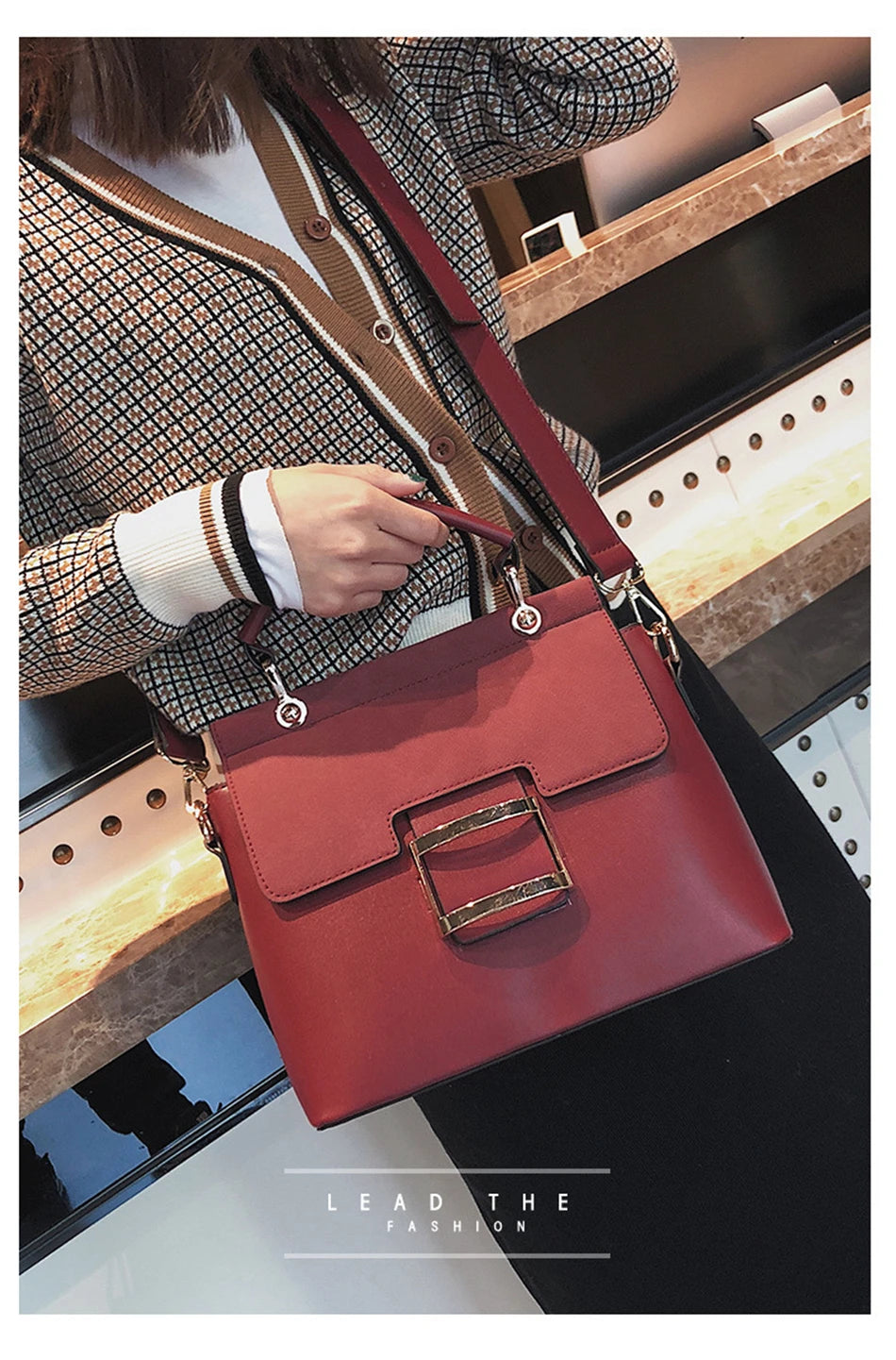 Women Bag Vintage Shoulder Bags 2021 New Buckle Matte Leather Handbags Crossbody Bags for Women Famous Brand Summer Style Sac