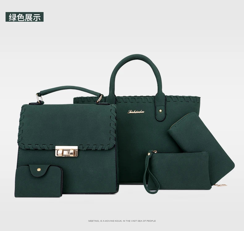 2025 High Quality Girls' Casual Tote 2- Piece Bag Color-Matching Design Large Capacity Rich Colors Sacs  Main