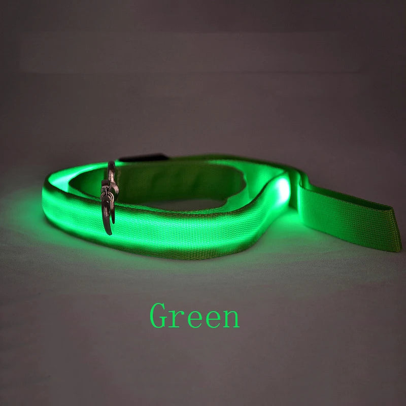 LED Dog Leash Light Luminous Pet Dog Lead Leash For Dogs Cats Nylon Light Night Safety Flashing Pet Dog Leashes For Small Dog