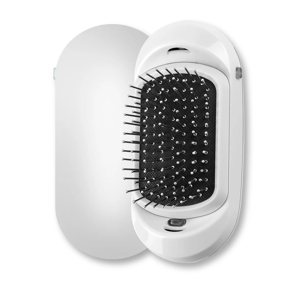 2.0 Portable Ionic Hairbrush Dropshipping Niche Product Double Negative Ions Hair Brush With Pattern Hair Scalp Massage Comb