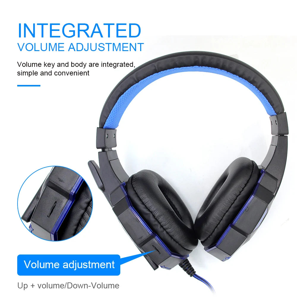 New Professional Wired Gaming Headphones With Microphone Led Light For Computer PS4 PS5 Xbox Bass Stereo PC Gaming Headset Gifts