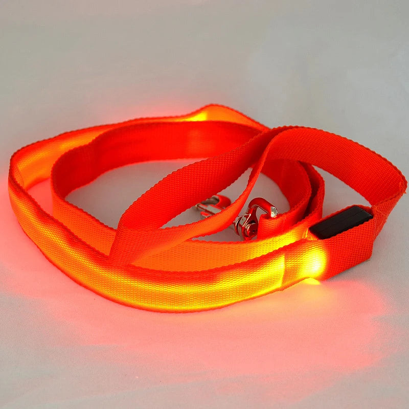 LED Dog Leash Light Luminous Pet Dog Lead Leash For Dogs Cats Nylon Light Night Safety Flashing Pet Dog Leashes For Small Dog