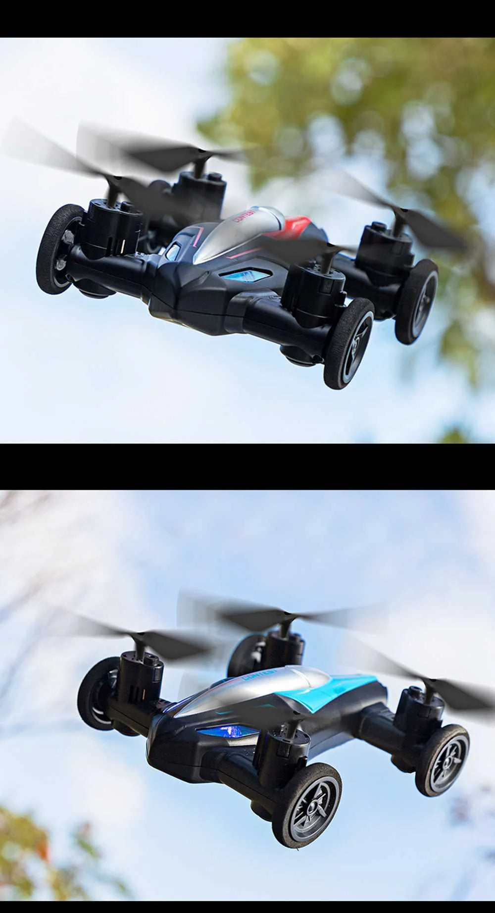 D85 2in1 Mini Drone Air-Ground Flying Car 2.4G Dual Mode Racing Professional RC Car Quadcopter Drones Children Off-road Toy Dron