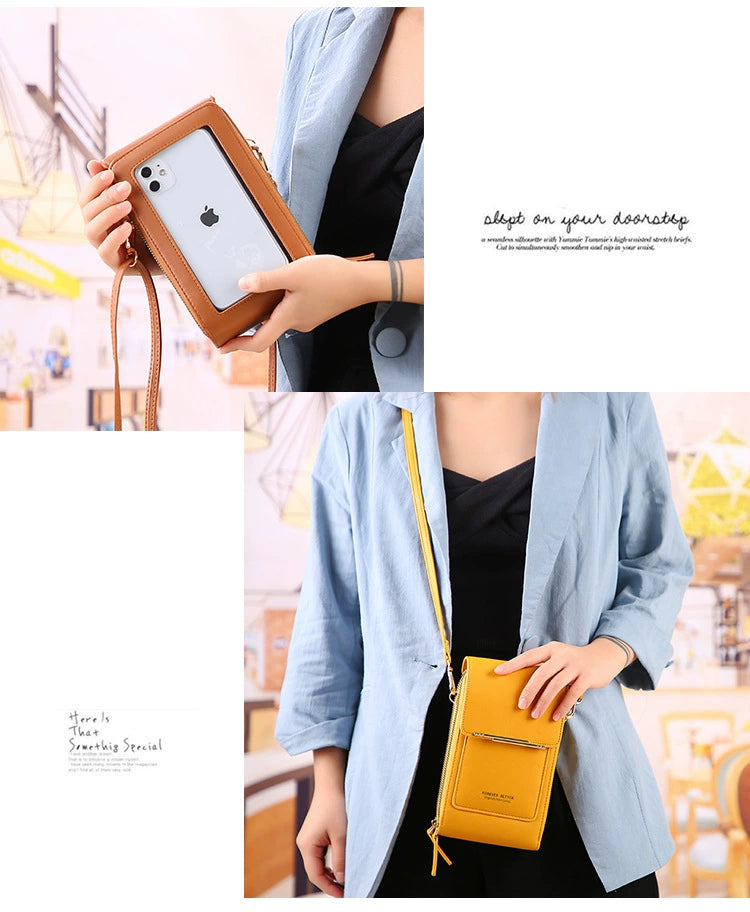 2025 New Arrival Ladies Phone Bag Touch Screen Can Hold Change Card Large Capacity High-End Crossbody Small Shoulder Bag