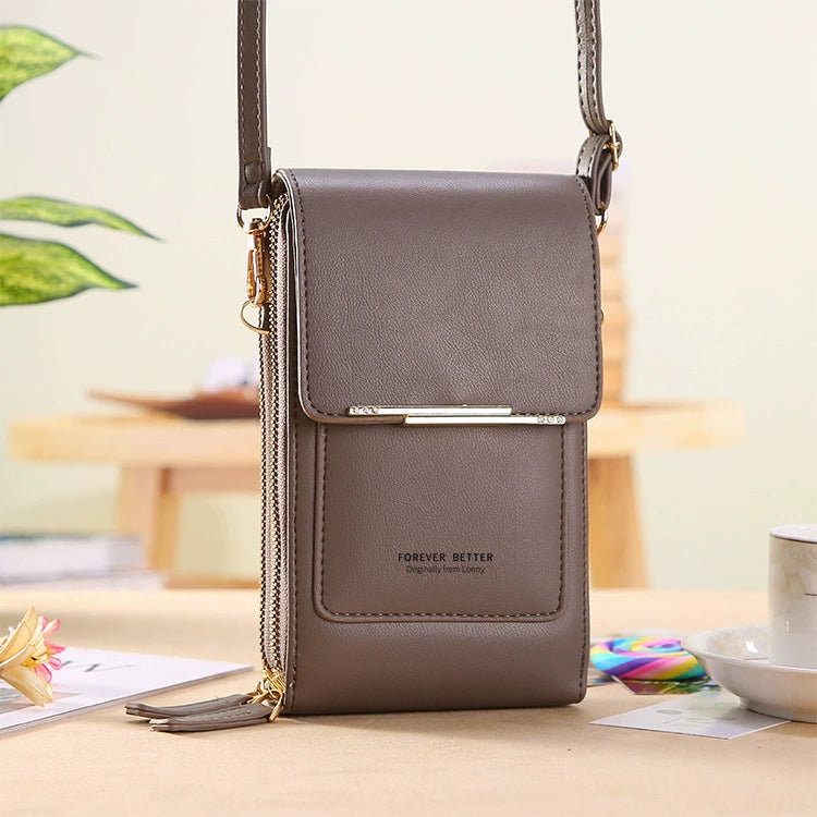 2025 New Arrival Ladies Phone Bag Touch Screen Can Hold Change Card Large Capacity High-End Crossbody Small Shoulder Bag