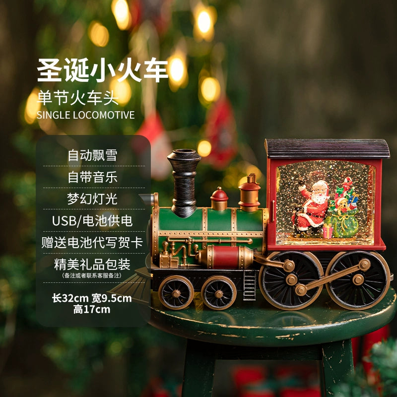 Christmas Tree Decoration Scene Decoration Decoration Elderly Snowflake Desktop Small Night Lamp Kids Gift Decoration Atmosphere