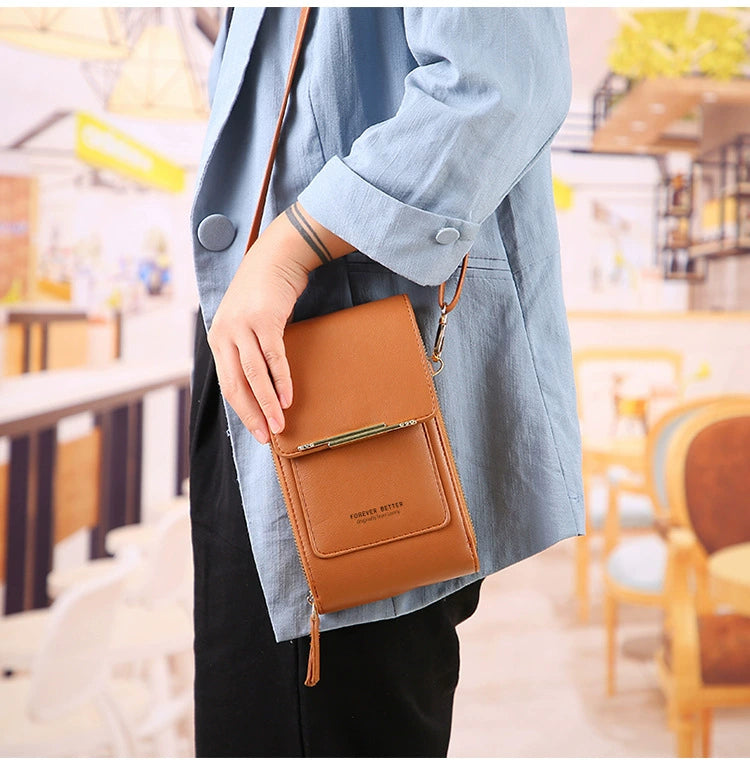 2025 New Arrival Ladies Phone Bag Touch Screen Can Hold Change Card Large Capacity High-End Crossbody Small Shoulder Bag