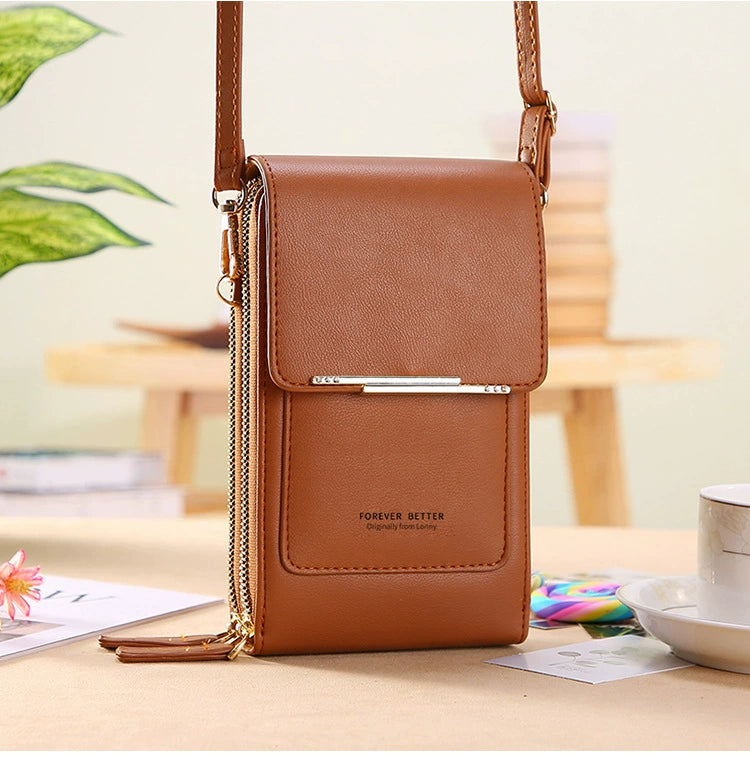 2025 New Arrival Ladies Phone Bag Touch Screen Can Hold Change Card Large Capacity High-End Crossbody Small Shoulder Bag