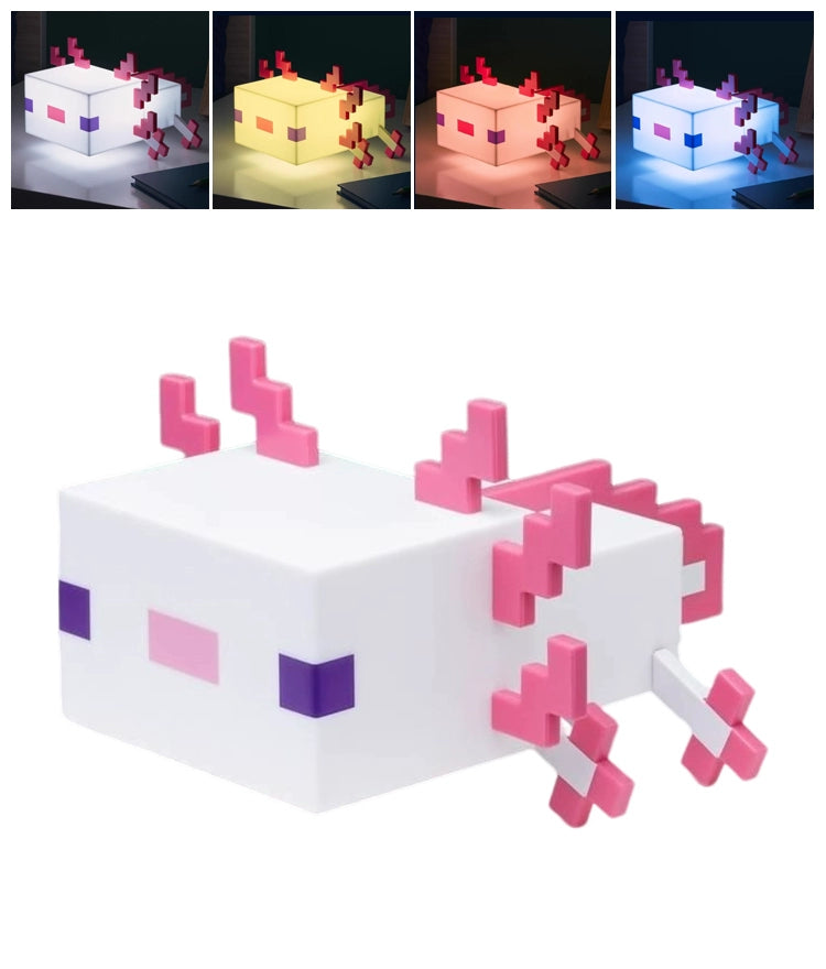 My World Torch Lamp Hand-Made Model MC Surrounding the Game Fox Salamander Ore Lamp Toy Small Night Lamp Ornaments